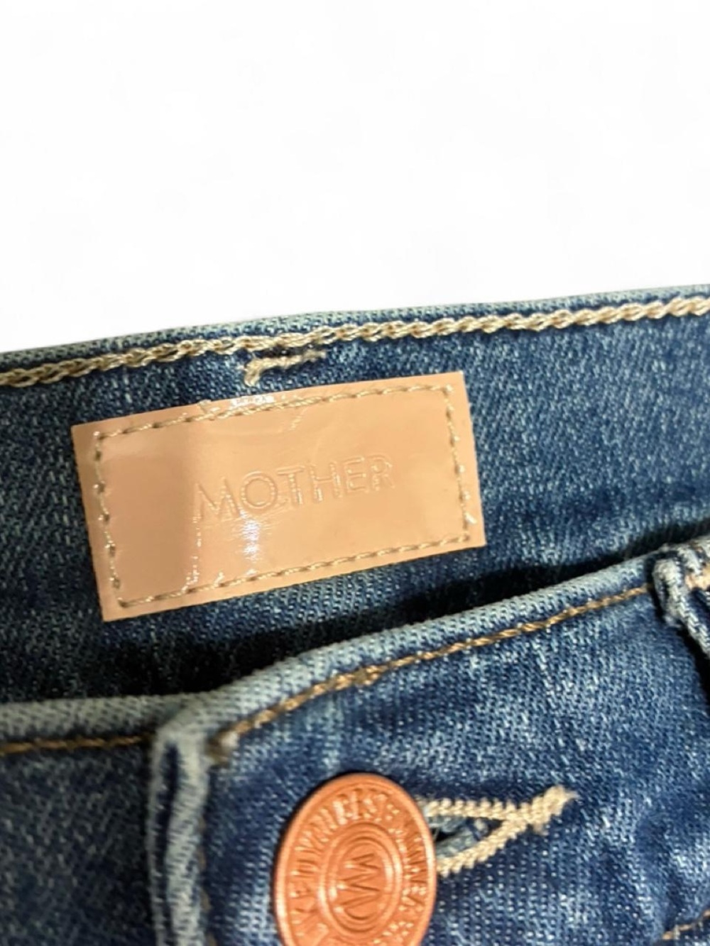 MOTHER The Hustler Ankle Fray Jeans Size 25 High Rise Crop Flare Raw Hem - Picture 3 of 6